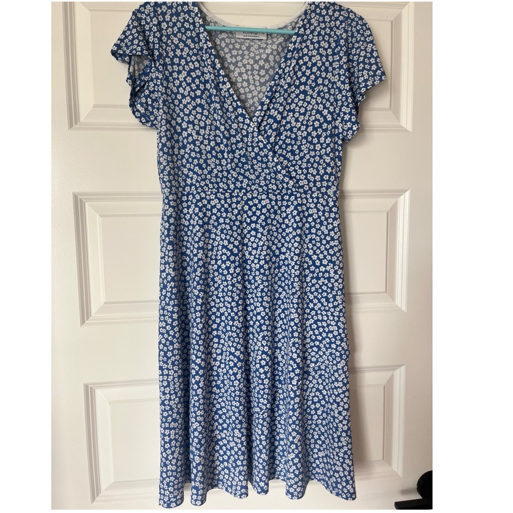 Blue Floral Women's Dress